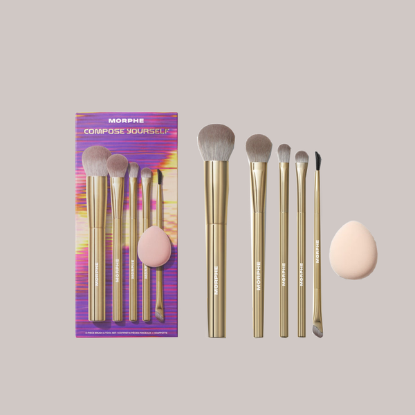 morphe - Compose Yourself 6-Piece Brush & Tool Set